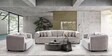 Malabar Fabric 3 Seater Sofa In Browne Cement Colour