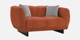 Malaga Chenille Fabric 2 Seater Sofa In Orange Color