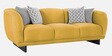 Malaga Chenille Fabric 3 Seater Sofa In Camel Yellow Colour Malaga Chenille Fabric 3 Seater Sofa In Camel Yellow Colour