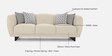 Malaga Velvet 3 Seater Sofa in Light Grey Colour Malaga Velvet 3 Seater Sofa in Light Grey Colour