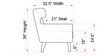 Malena 2 Seater Sofa in Beige Colour
