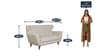 Malena 2 Seater Sofa in Beige Colour