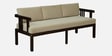 Malmaison Sheesham Wood 3 Seater Sofa In Walnut Finish