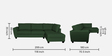 Mamore LHS Sectional Sofa in Royal Green Colour with Anti Scratch Fabric