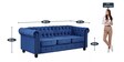 Manchester Fabric 3 Seater Sofa in Blue Colour