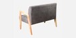 Manfredo Solid Wood 2 Seater Sofa In Light Grey & Natural Finish