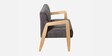Manfredo Solid Wood 2 Seater Sofa In Light Grey & Natural Finish