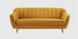 Mango Fabric 3 Seater Sofa In Yellow Colour