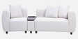 Maplewood Boucle Fabric 3 Seater sofa in Off-White Color