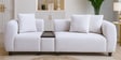Maplewood Boucle Fabric 3 Seater sofa in Off-White Color