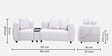 Maplewood Boucle Fabric 3 Seater sofa in Off-White Color