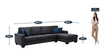 Marco 5 Seater LHS Sectional Sofa in Dark Grey Colour