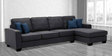 Marco 5 Seater LHS Sectional Sofa in Dark Grey Colour