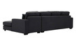 Marco 5 Seater LHS Sectional Sofa in Dark Grey Colour