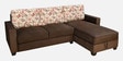 Marigold Velvet LHS Sectional Sofa in Choco Brown Colour