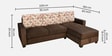 Marigold Velvet LHS Sectional Sofa in Choco Brown Colour
