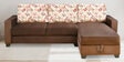 Marigold Velvet LHS Sectional Sofa in Choco Brown Colour