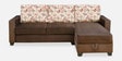 Marigold Velvet LHS Sectional Sofa in Choco Brown Colour