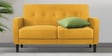Marq Fabric 2 Seater Sofa in Bold Yellow Colour