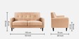 Marq Fabric 2 Seater Sofa In Cosmic Beige Color