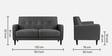 Marq Fabric 2 Seater Sofa In Charcoal Grey Color