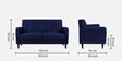 Marq Fabric 2 Seater Sofa In Royal Blue Color