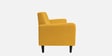 Marq Fabric 3 Seater Sofa In Bold Yellow Color