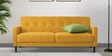 Marq Fabric 3 Seater Sofa In Bold Yellow Color