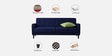 Marq Fabric 3 Seater Sofa In Royal Blue Color