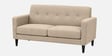 Marq Velvet Fabric 2 Seater Sofa In Beige Colour