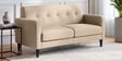 Marq Velvet Fabric 2 Seater Sofa In Beige Colour