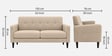Marq Velvet Fabric 2 Seater Sofa In Beige Colour