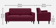Marq Velvet Fabric 2 Seater Sofa In Maroon Colour