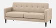 Marq Velvet Fabric 3 Seater Sofa In Beige Colour