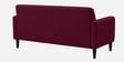Marq Velvet Fabric 3 Seater Sofa In Maroon Colour