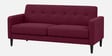 Marq Velvet Fabric 3 Seater Sofa In Maroon Colour