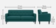 Marq Velvet Fabric 3 Seater Sofa In Teal Green Colour