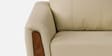 Martha Leatherette 3 Seater In Beige Colour