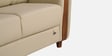 Martha Leatherette 3 Seater In Beige Colour