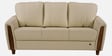 Martha Leatherette 3 Seater In Beige Colour