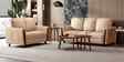 Martha Leatherette 3 Seater Sofa In Beige Color