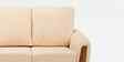 Martha Leatherette 3 Seater Sofa In Beige Color
