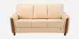 Martha Leatherette 3 Seater Sofa In Beige Color