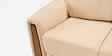 Martha Leatherette 3 Seater Sofa In Beige Color