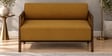 Marz Sheesham Wood 2 Seater Sofa In Mustard Colour