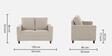 Matsu Fabric 2 Seater Sofa In Beige Colour