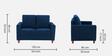 Matsu Fabric 2 Seater Sofa In Blue Colour