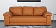 Max Leatherette 3 Seater Sofa in Tan Colour