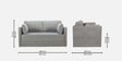 Max Fabric Pull-Out Sofa Cum Bed in Grey Colour