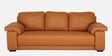 Max Leatherette 3 Seater Sofa in Tan Colour